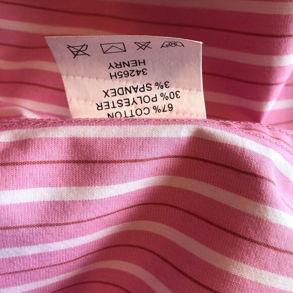 ROAR BUTTON Shirt, Pink/White, Size M - Picture 4 of 8